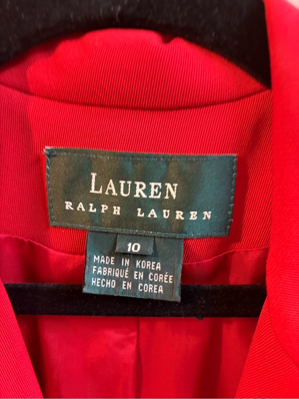 Vintage Lauren Ralph Lauren Womens Red Single-Breasted Blazer
#0089 - Picture 2 of 4
